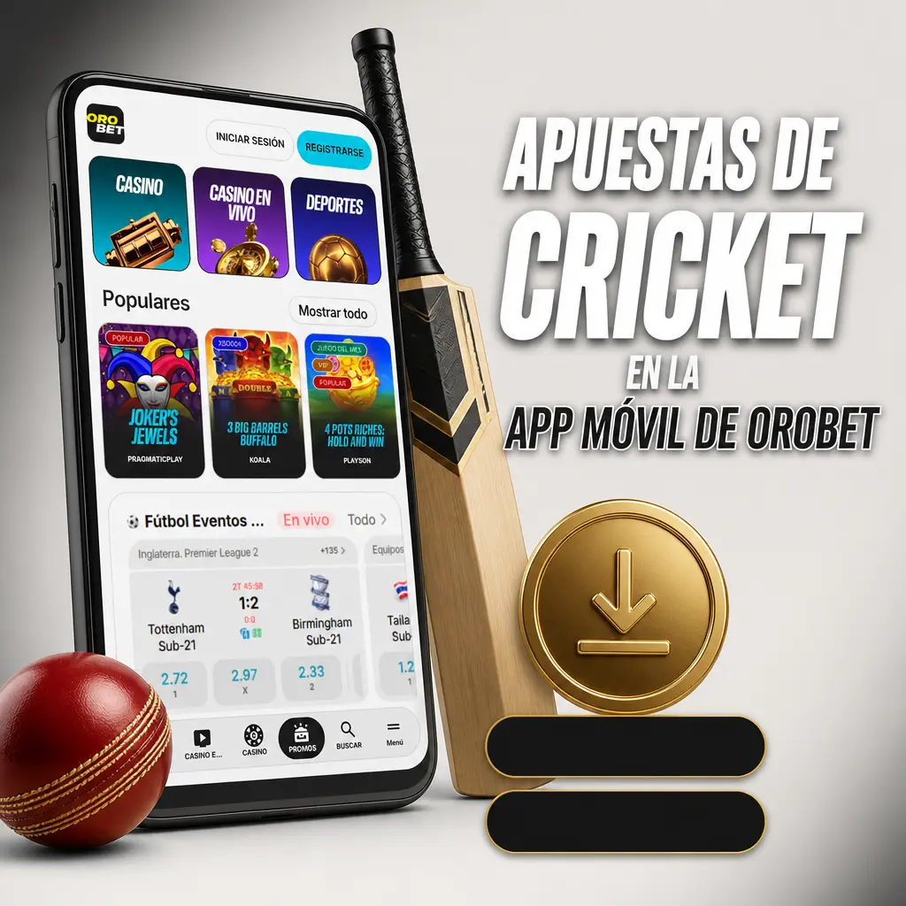 Apuestas de cricket en vivo y prematch desde la app móvil de Orobet, con partidos de IPL, Asia Cup y T20 World Cup.