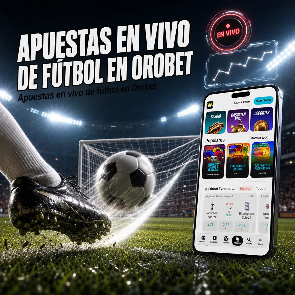 Apuestas en vivo de fútbol en Orobet con tracker gráfico, cuotas actualizadas y opción de cash out disponible