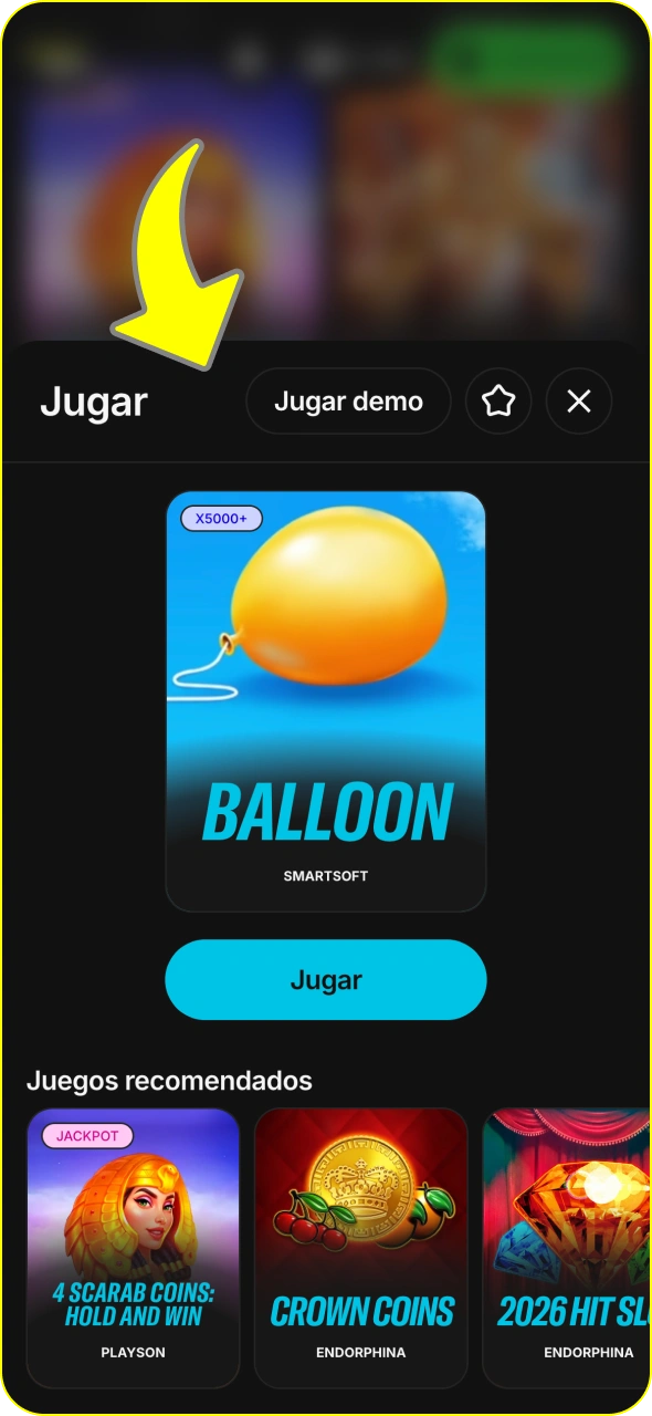 Elige tu juego de casino favorito de Orobet y empieza a jugar.