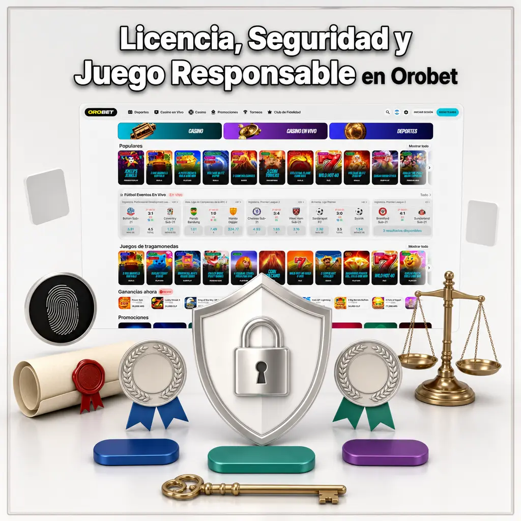 Licencia internacional, cifrado SSL y herramientas de juego responsable como límites y autoexclusión en Orobet.