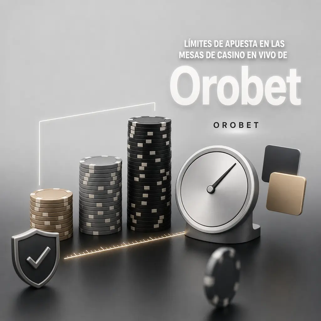 Mesa de casino en vivo de Orobet mostrando límites de apuesta mínimos y máximos en ruleta y blackjack